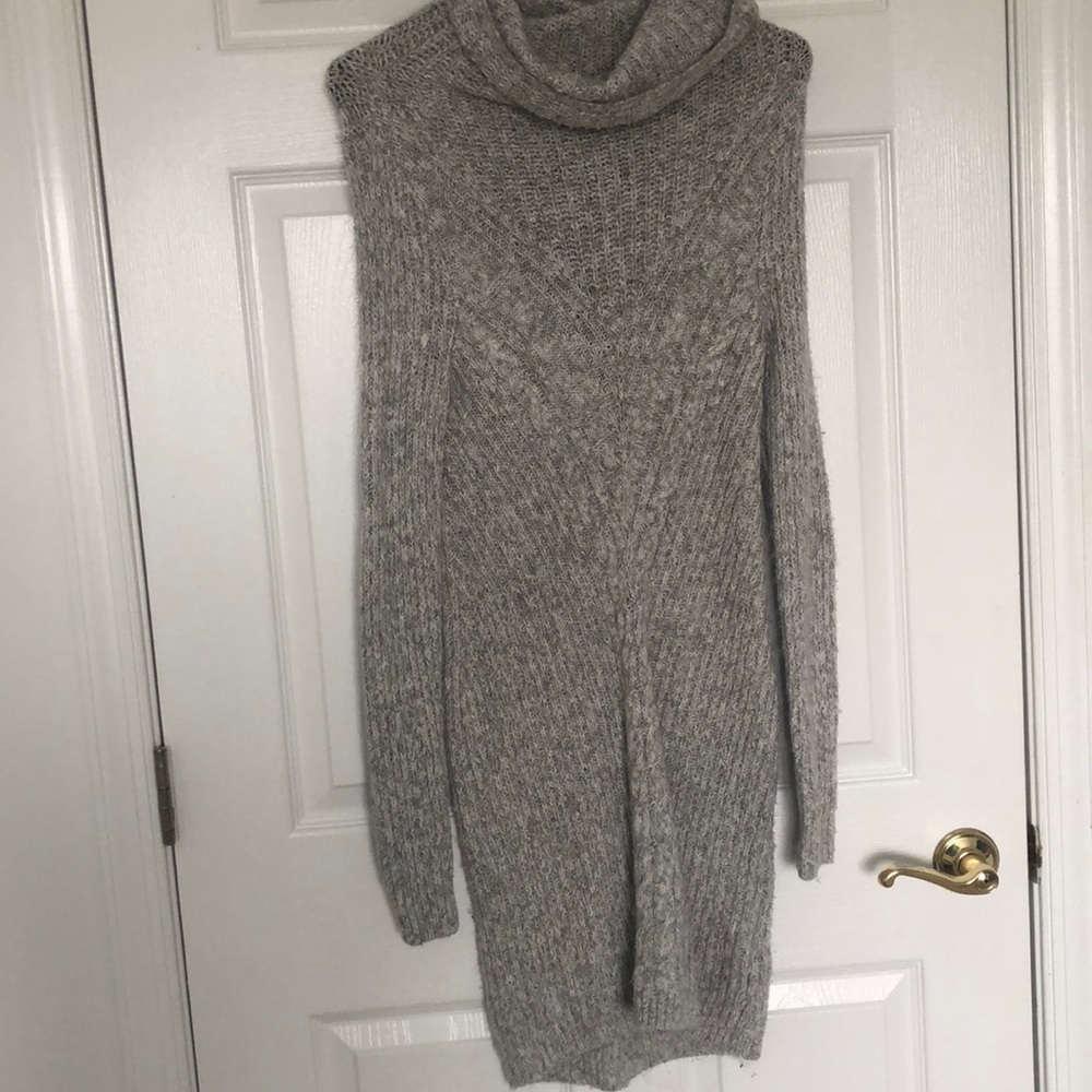 Turtle neck sweater dress